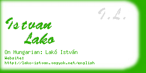 istvan lako business card