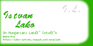 istvan lako business card